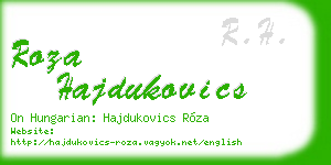 roza hajdukovics business card